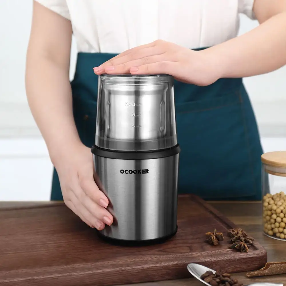 Youpin Electric Coffee Grinder Spices & Coffee Bean Mill Grinding Stainless Steel Adjustable Thickness Kitchen Grind Mill Maker