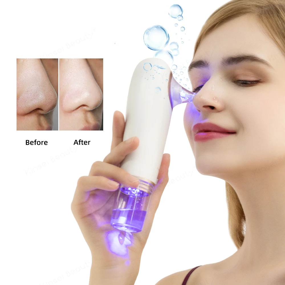 Limpador de pele eletric água oxigênio vácuo facial poros cuidados com a pele cravos remover sucção usb recarregável ferramenta limpeza profunda