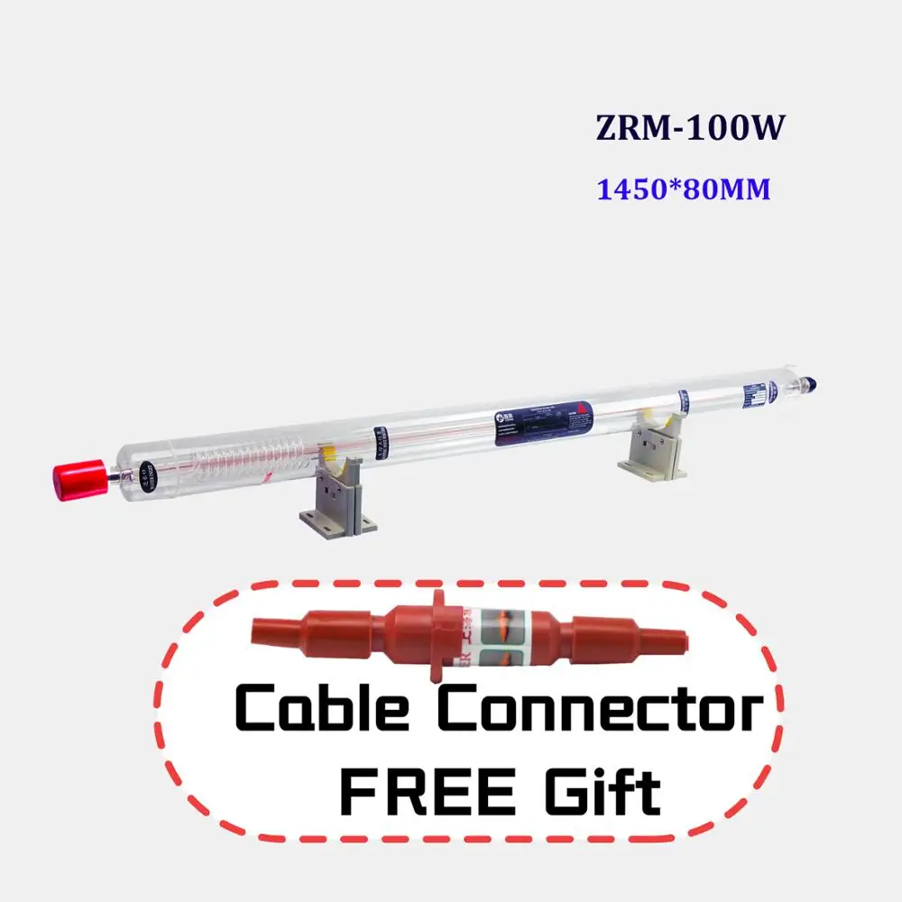 Tubo do laser do co2 do tubo ZRM-100 * 80mm do laser de zurong 100 1450 w