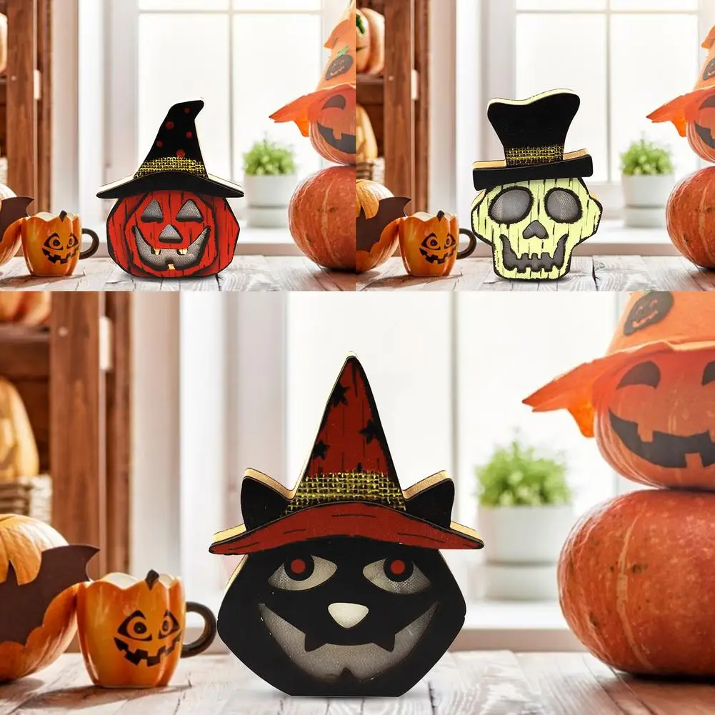 

1PCS LED Halloween Pumpkin Lantern House Decoration Horror Skeleton Halloween Decorations For Home Party Supplies Decoration