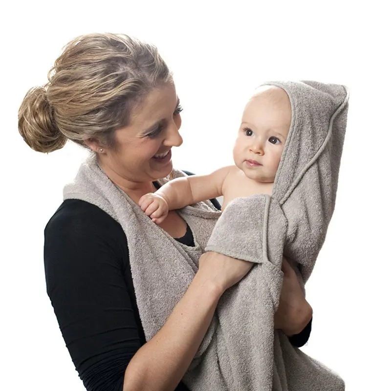 Combed Cotton Baby Bath Towel Hooded Apron Baby Stuff Blanket  High Quality Infant Towel Absorbent Kids Hooded Wipes Bath Towel