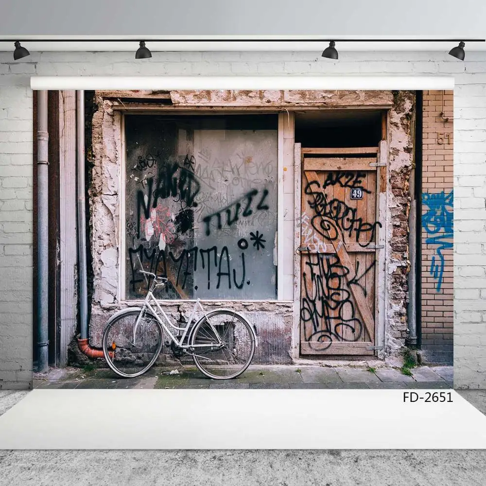 Tồi Tàn Tường Gạch Ghép Chữ Cái Chụp Ảnh Phông Nền Vinyl Vải Nền Dành Cho Trẻ Em Hình Ảnh Chụp Photophone