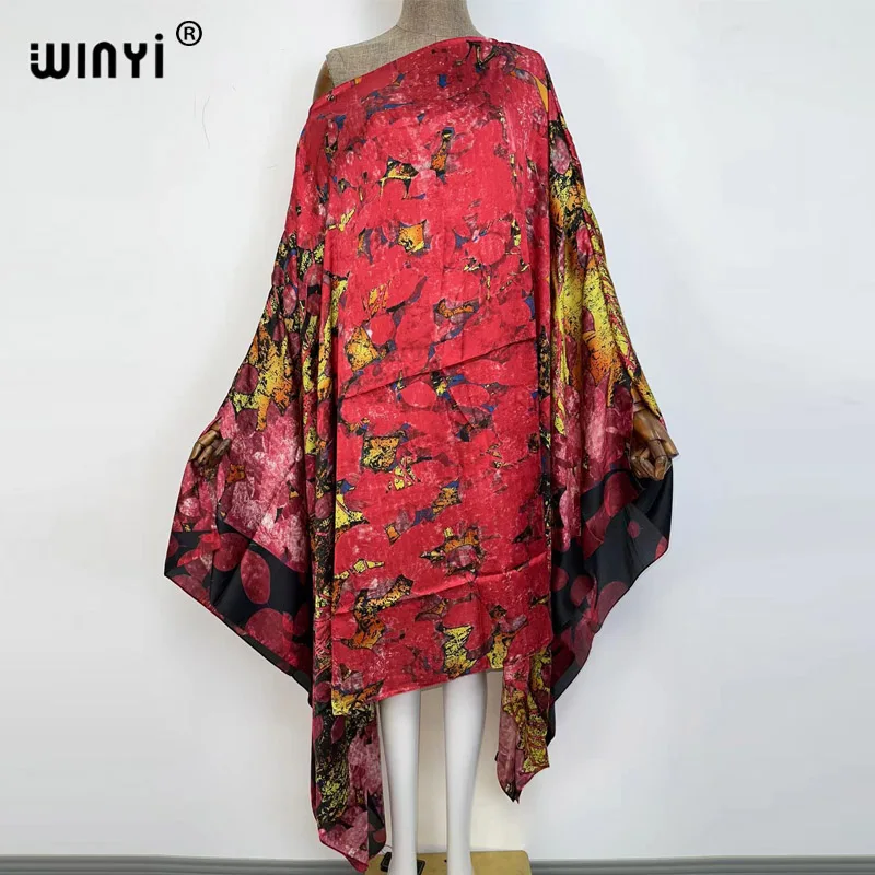 Winyi africano kaftan praia cobrir beach wear oversize boho roupas maiô robe festa de férias feminino roupas de natal