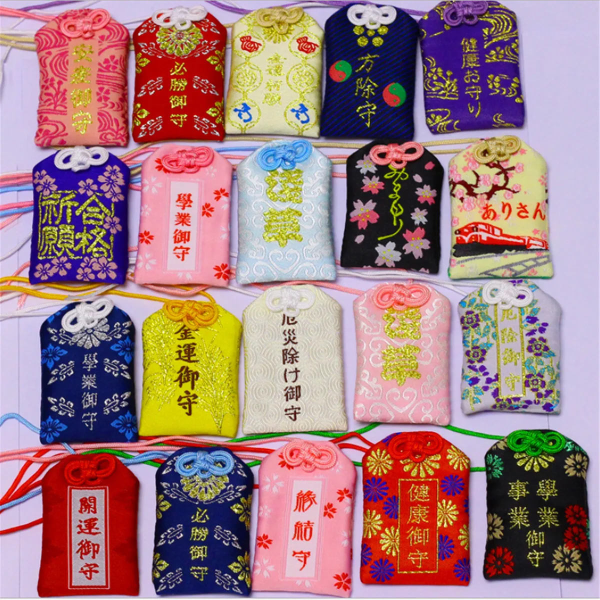 Japanese Omamori Amulet Good Luck Pendant Traffic Safety Success Hanging Bags