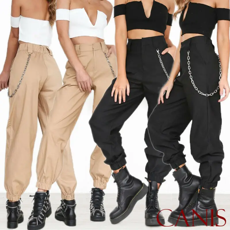 Pantalon de Combat pour femmes, élégant, décontracté, Sport Cool, Hip-pop, sarouel, tendance