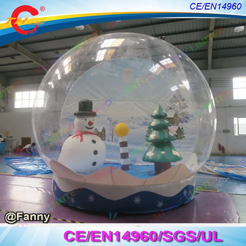 4m giant inflatable snow globe for sale, commercial clear bubble ball for outdoor display,Xmas decoration inflatable bubble ball