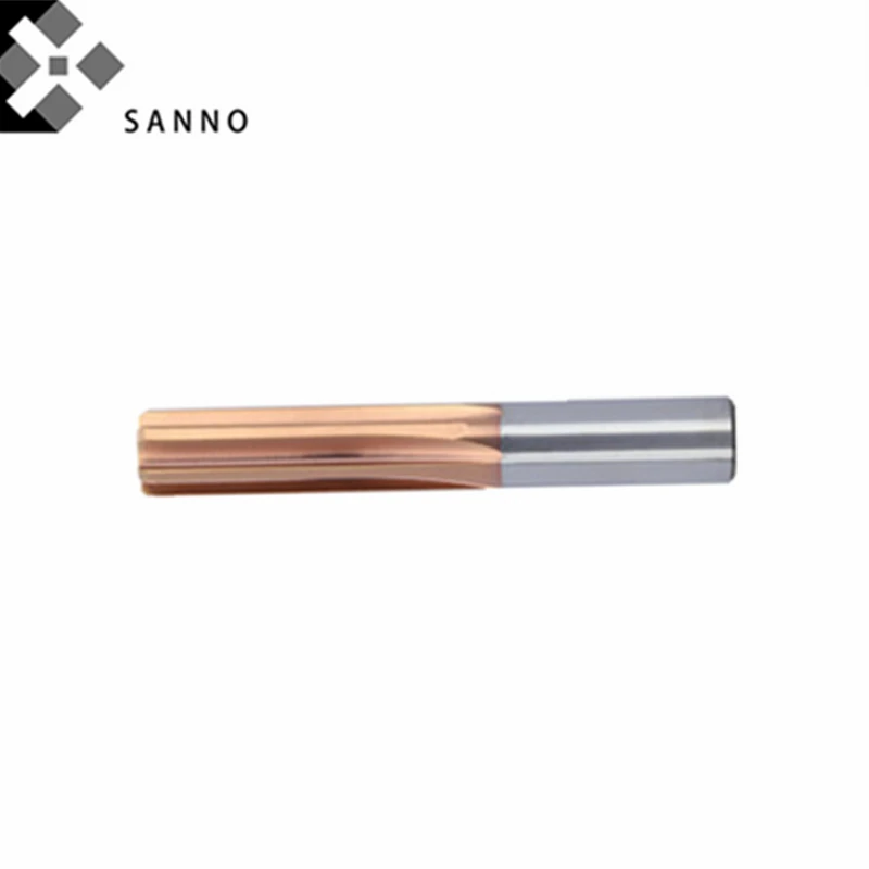 HRC60 Tungsten steel machine reamer 2x100mm - 20x100mm H7 straight flute cnc carbide reamer cutting tool for through hole