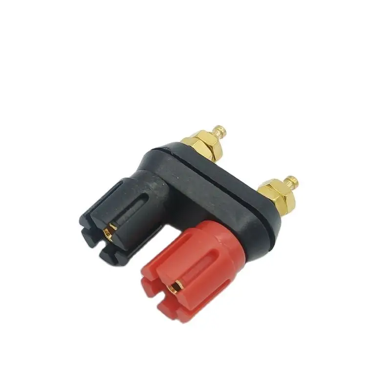 Dual Output 4Mm กล้วยปลั๊ก Binding Post สำหรับลำโพงเครื่องขยายเสียง1Pcs