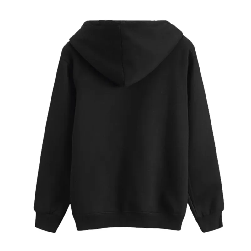 Sudadera de algodón con capucha para mujer, prenda sencilla y cálida de manga larga, de terciopelo, holgada, de Color sólido, para otoño