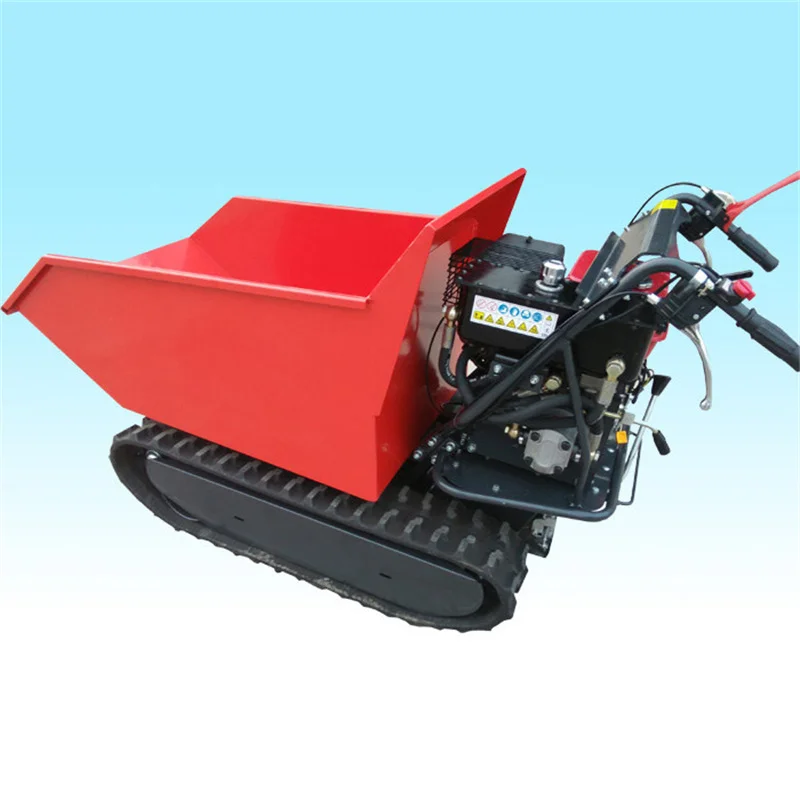 

SYNBON Micro Crawler Dumper Gasoline Mini Transporter Tracked Carriage Truck Rubber Track Cart Dumper