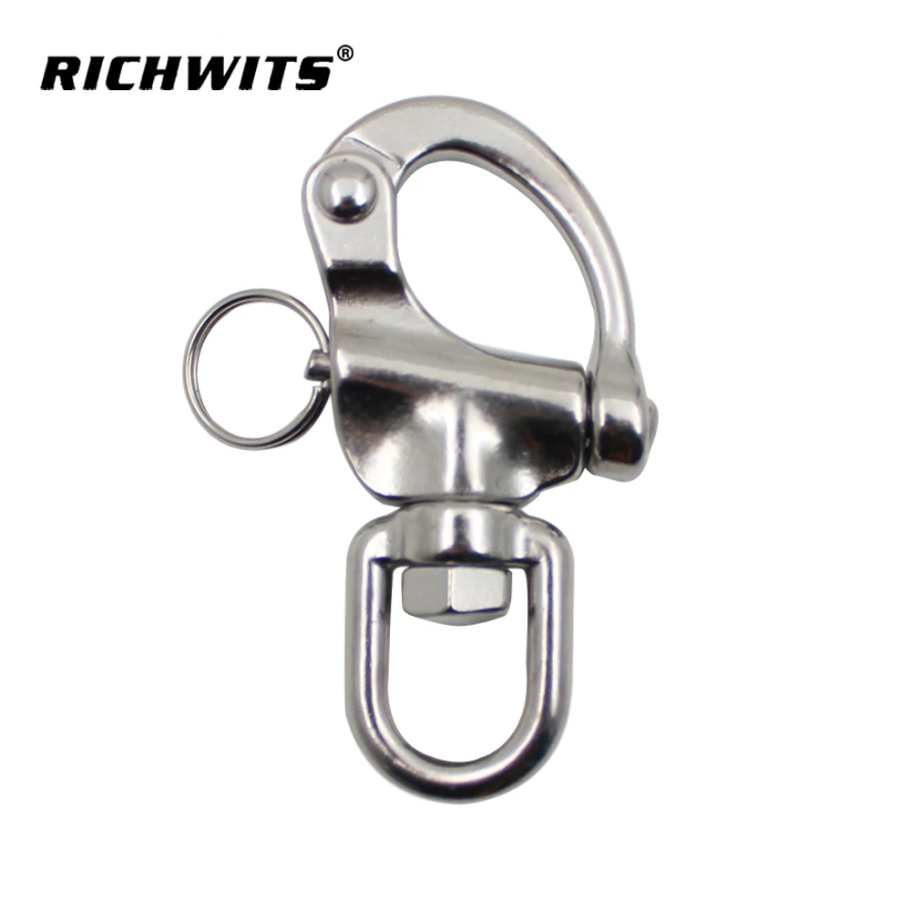 

316 Stainless Steel Swivel Shackle Quick Release Boat Anchor Chain Eye Shackle Swivel Snap Hook for Marine Architectural