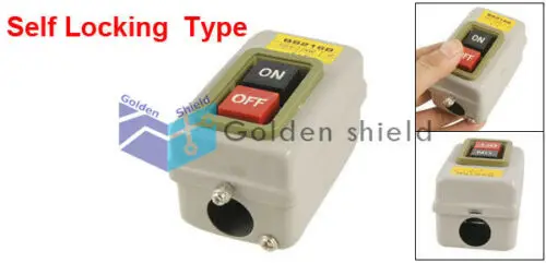 BS-216B 3P 500V 5A 2.2KW Self Locking On/Off Power Push Button Control Switch