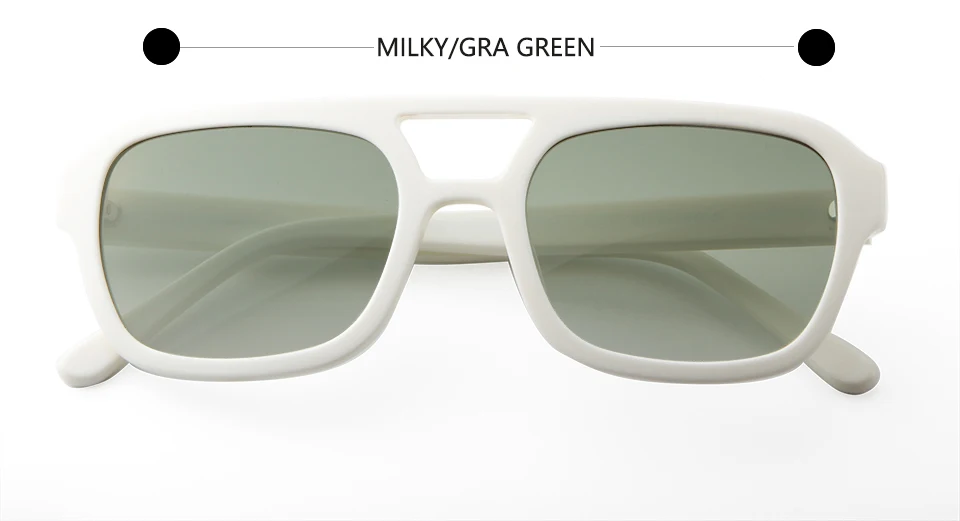 VE Designer Quadratische Sonnenbrille für Damen, Hochwertige Weiße Acetat-Sonnenbrille für Herren, Doppelbrücken-Design, Große Gläser, Oculos – Detail 11