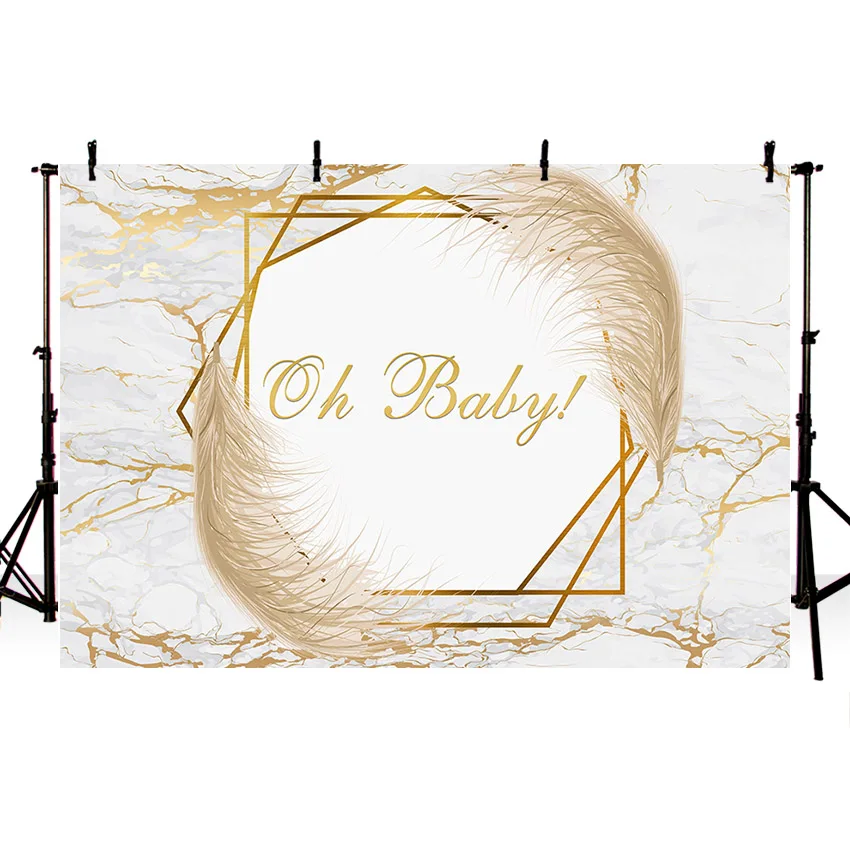 Mehofond Fotografie Achtergrond Oh Baby Party Abstract Marmeren Textuur Baby Shower Decoraties Achtergrond Photo Booth Studio Props