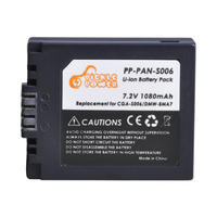 CGA-S006 Replacement Battery for Panasonic Lumix DMC-FZ7 FZ8 FZ18 FZ28 FZ38 FZ50  FZ30 FZ35