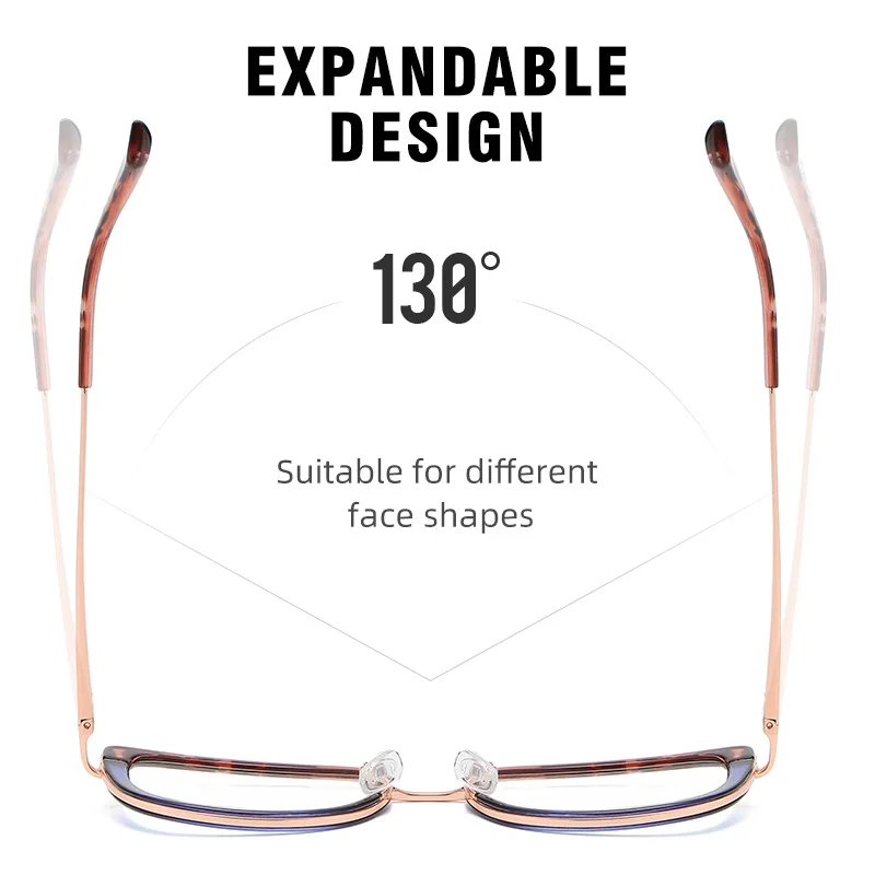 Women\'s Blue Anti-Light Photochromic Reading Sunglasses Cat Eye Metal Eyeglasses Frames Presbyopia With Diopters +0.5 +1.5 +6.0