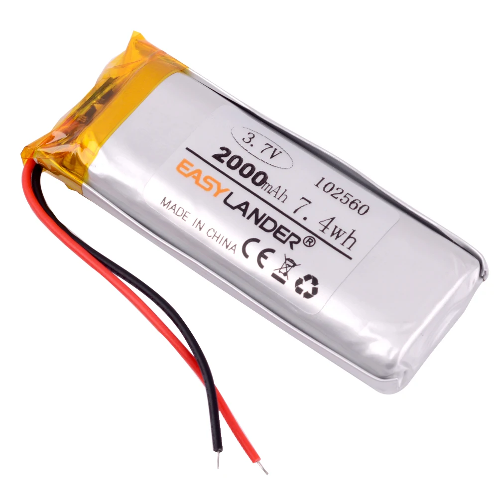 3.7V 2000mAh 102560 akumulator litowo-polimerowy akumulator litowo-jonowy do E-book power bank DIY Tablet PC