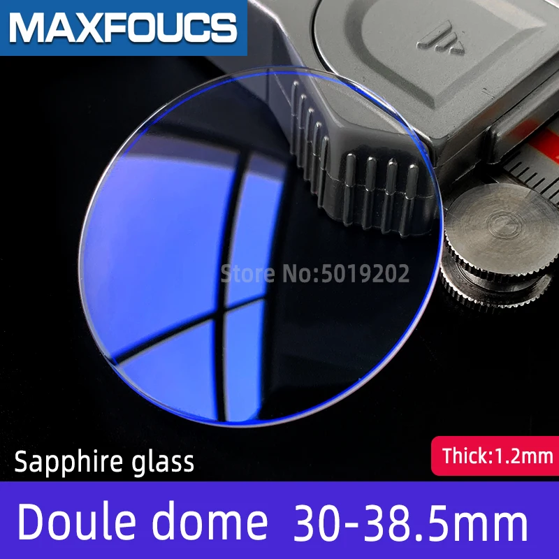 Blue AR Sapphire Double Dome 1.2mm Thick Diameter 30-38.5mm Anti-scratch Anti reflective coating coated Watches Repair Parts