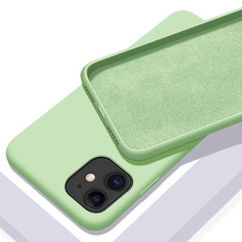 Für iPhone 7 6 6S 8 Plus Fall Luxus Original Flüssigkeit Silikon Soft Cover Für iPhone 11 12 Pro X XR XS Max Stoßfest Telefon Fall