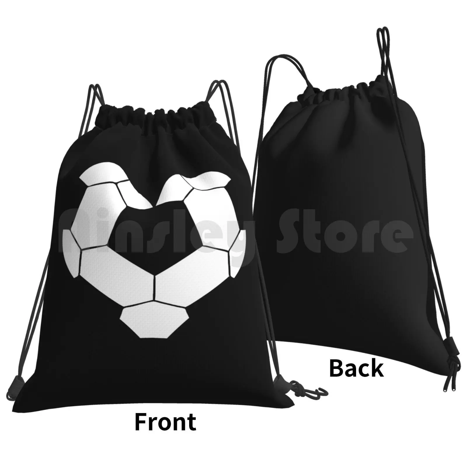 I Love Soccer Sports Athlete Gift Idea Backpack Drawstring Bags Gym Bag Waterproof Soccer I Love Soccer Soccer Mentor