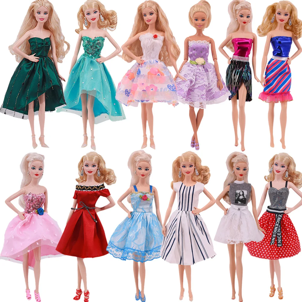 Ropa de muñeca hecha a mano para niñas, vestidos de fiesta de moda