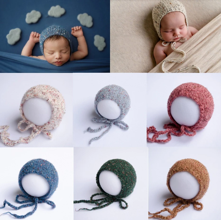 Вязаная Шапочка для новорожденных, детская шапочка для фотостудии