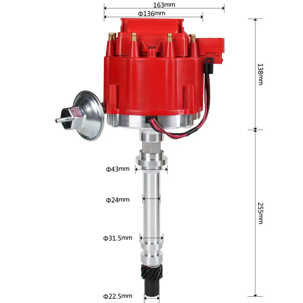 New HEI Distributor 9000RPM MSD 8362 For Chevy GMC 350 454 SBC BBC Coil,Module 1972-1958