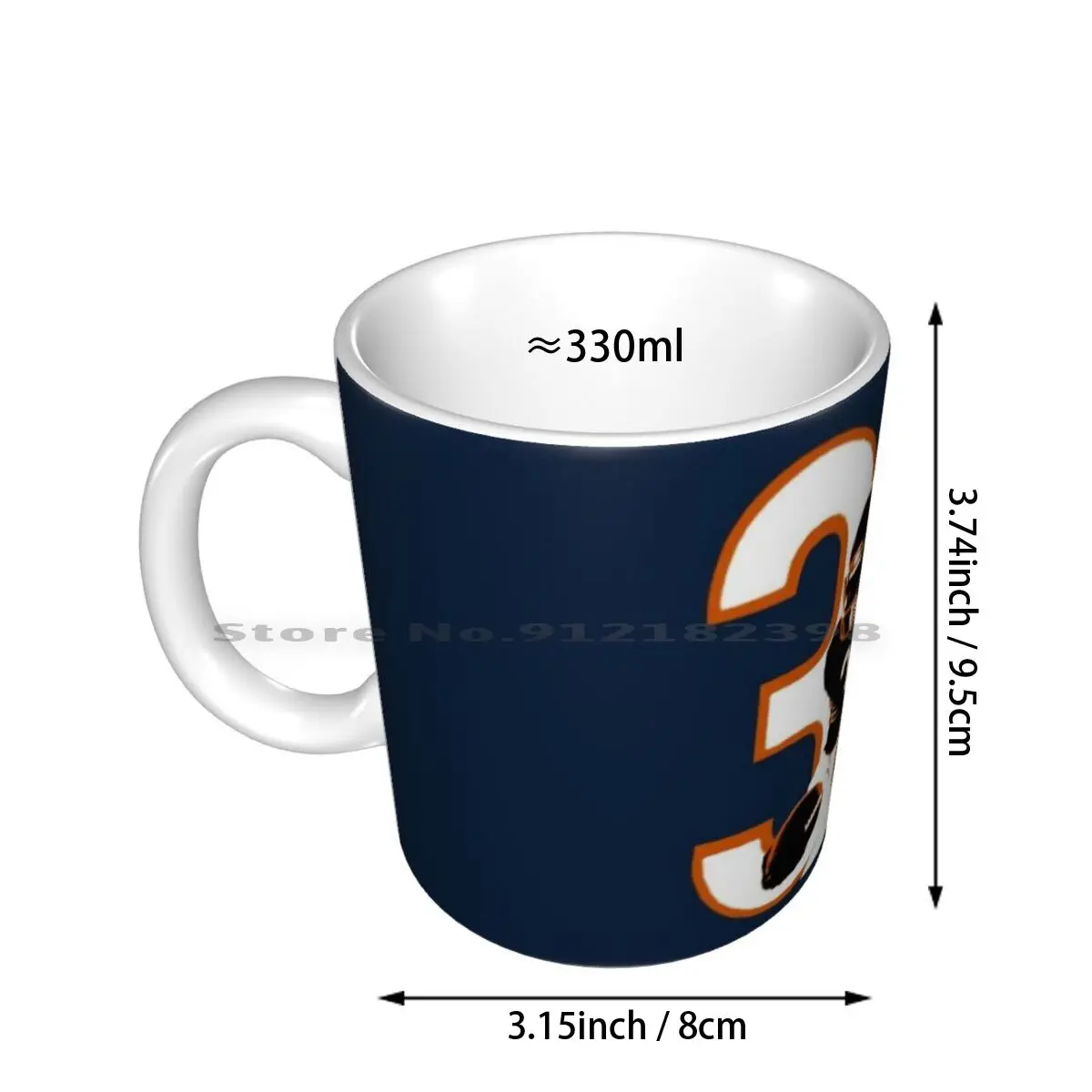 Walter Payton Ceramic Mugs Coffee Cups Milk Tea Mug Walter Payton Bears Chicago Da Bears Sweetness 34 Legend Legendary Running