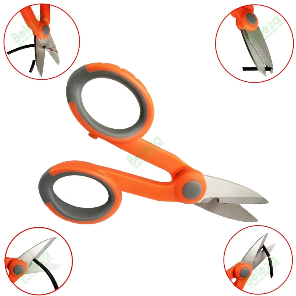 Fiber Optic Shears Scissors, Electrical Wire, Coax Cable, Wholesale to Russia, 5Pcs