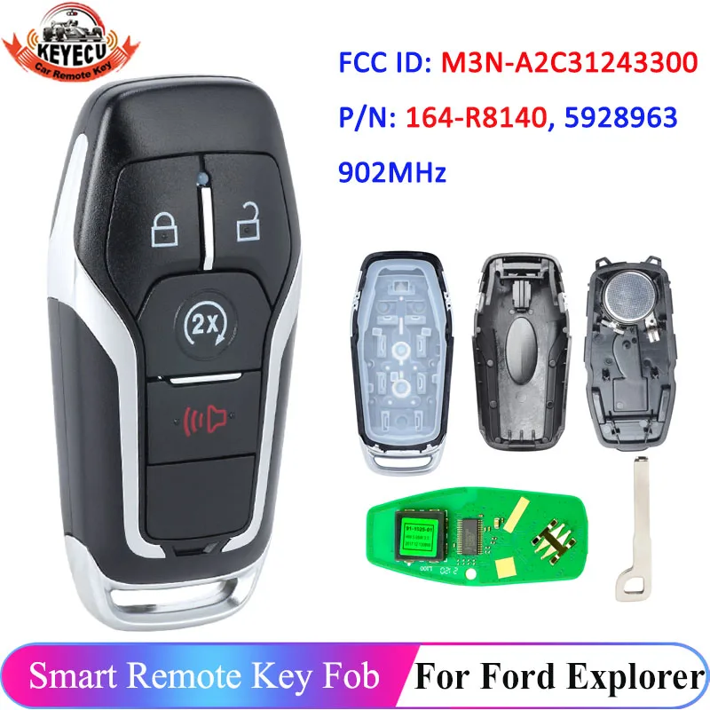 

KEYECU P/N: 164-R8140 902MHz For Ford Explorer 2016 2017 M3N-A2C31243300 Smart Key Fob Keyless Remote