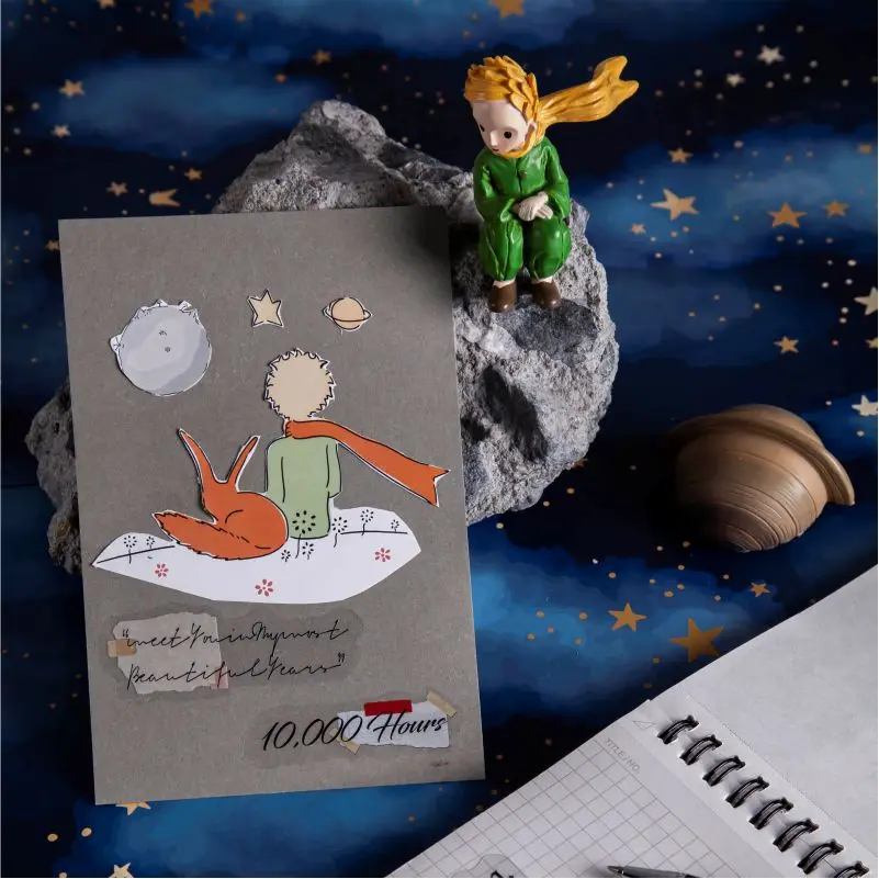 40 Pcs/lot Words Of The Little Prince Journal Decorative Stickers Scrapbooking Stick Label Diary Stationery Album PET Stickers