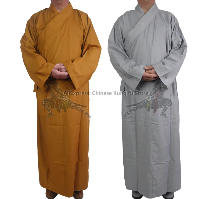 Cotton Buddhist Robe Shaolin Monk Dress Kung fu Uniform Meditation Suit Costumes Unisex