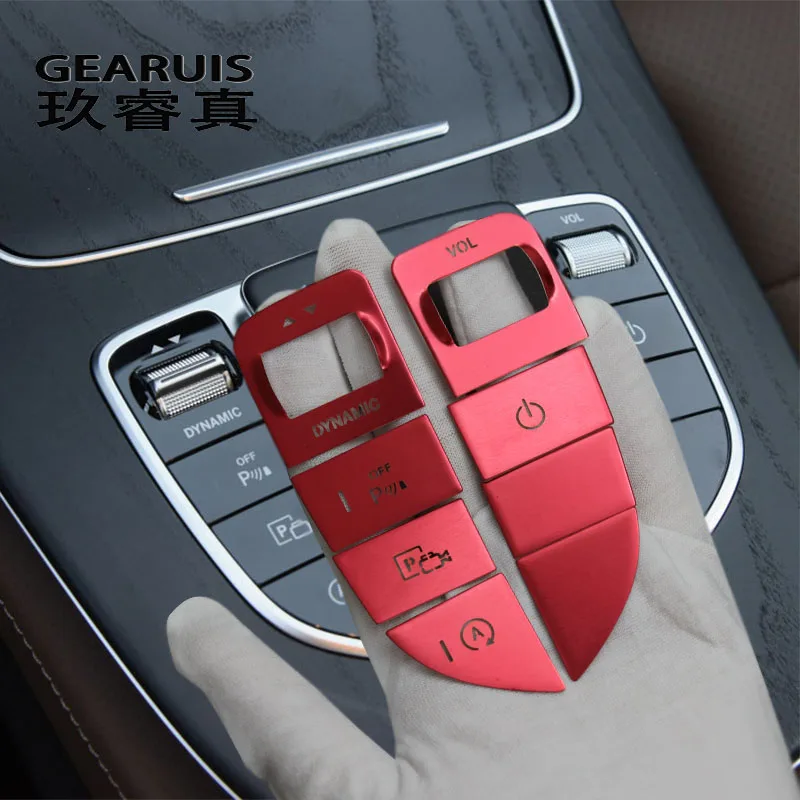 Car Styling For Mercedes Benz E Class W213 Center Console Gear Shift Multimedia Mouse switch Buttons Covers Stickers Accessories