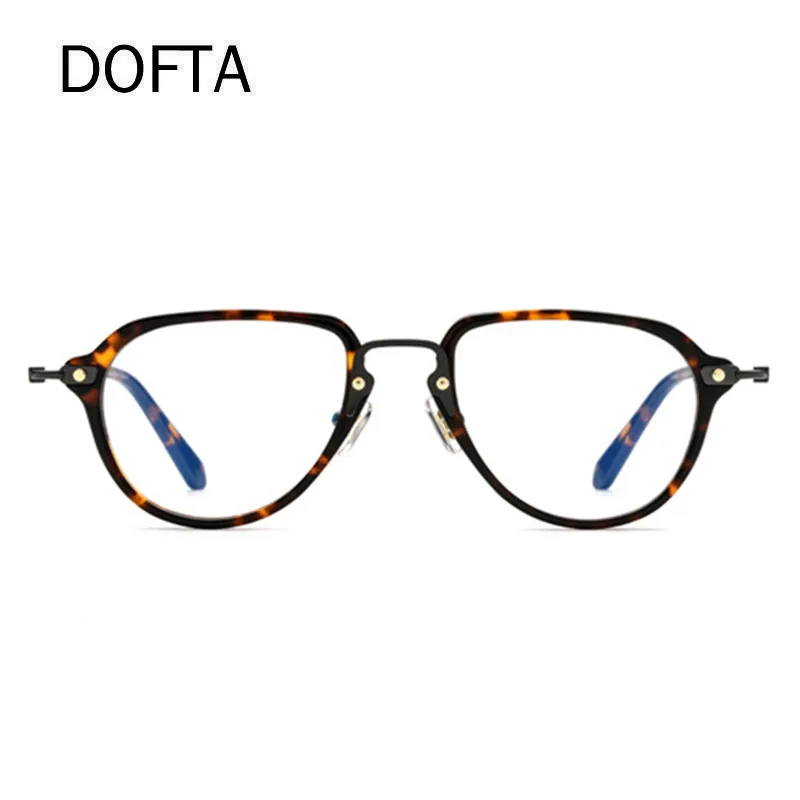 DOFTA Acetate Titanium Glasses Frame Men  Vintage Oversized Pilot Prescription Eyeglasses Women Spectacles Eyewear 5519