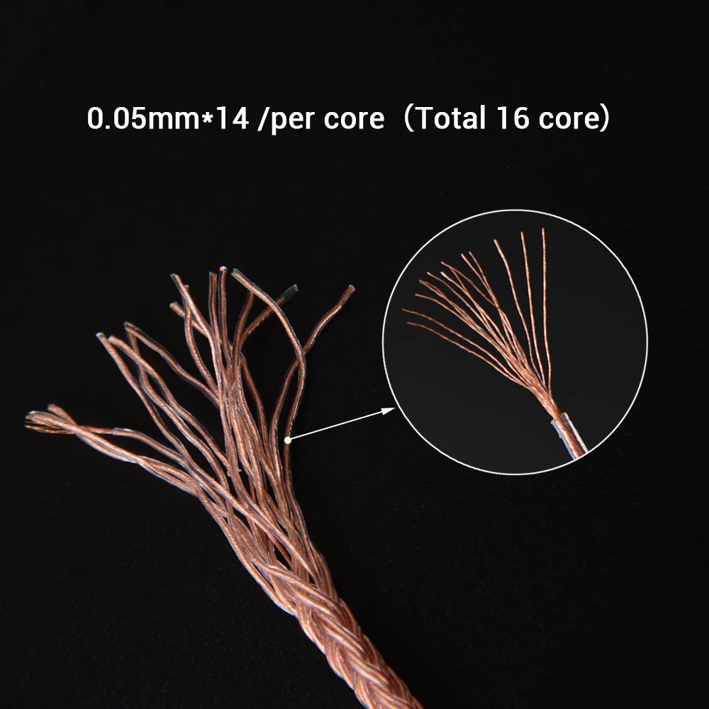 NiceHCK C16-3 Cable de cobre de alta pureza de 16 núcleos 3,5/2,5/4,4mm conector MMCX/2 pines/QDC para KZCCATRN TFZ QDC DB3 NX7MK4 DB-03