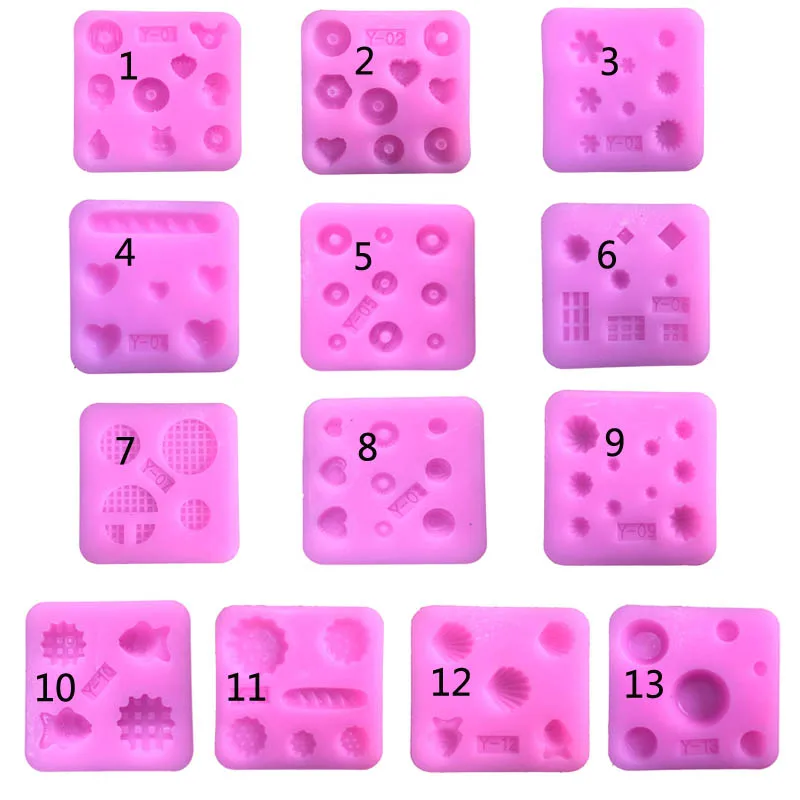 Mini Gemstone Mold Silicone Mold Miniature Food Sweets Jewelry Charms Polishing Epoxy Fondant Clay Resin Sculpey