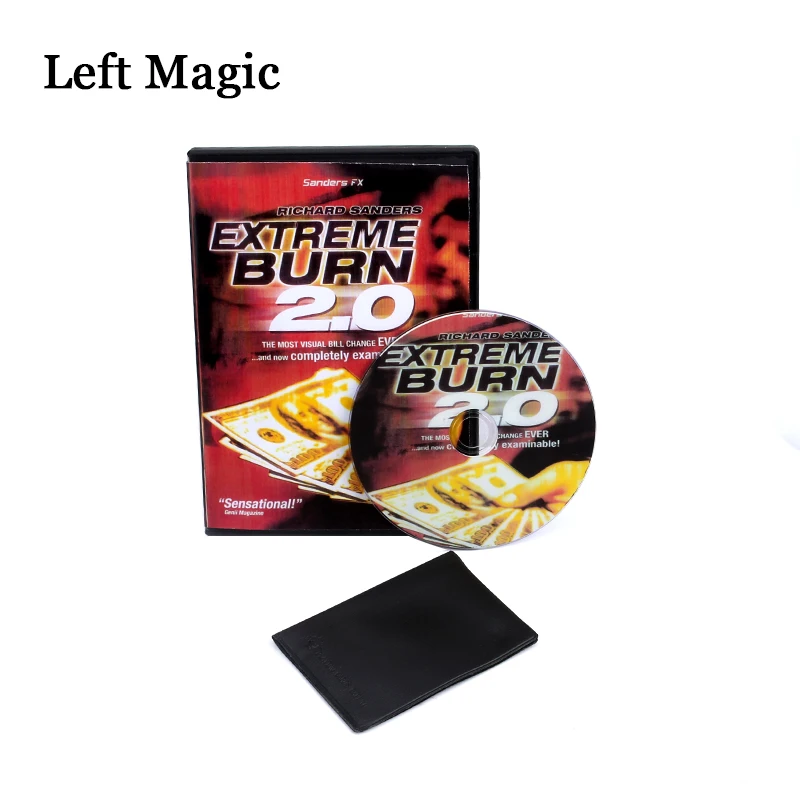 Extreme Burn 2.0 (Gimmicks+DVD) Money Magic Tricks Magic Comedy Close Up Stage Magic Props Illusions Mentalism