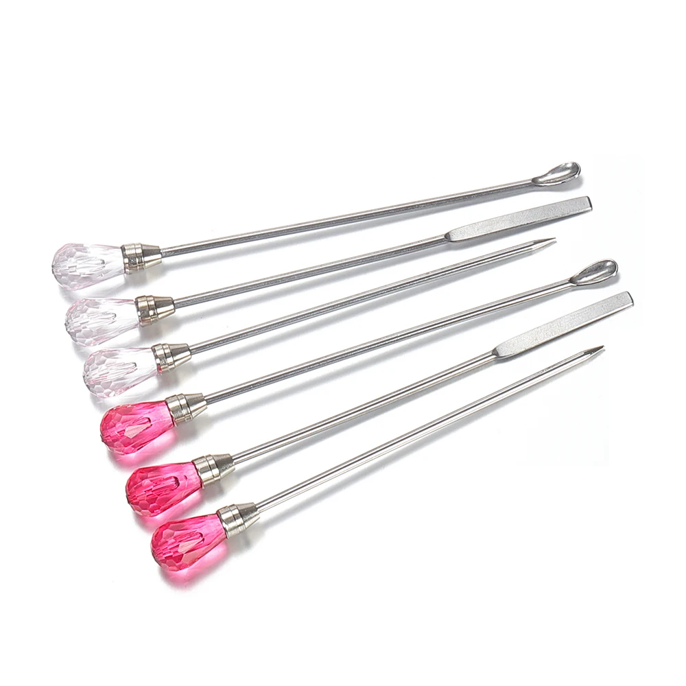 UV Epoxy Stir Spoon Bubble Poke Needle Tweezers Pick-Up Tools Set for Jewelry Making Silicone Resin Mold Clay Nail Art DIY Craft