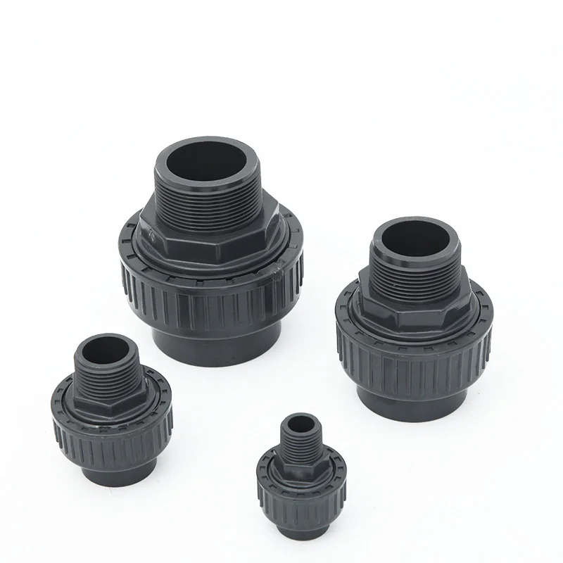 UPVC Union Pipe Fittings Union Water Pipe Connector Plastic Tube Adapter Garden Plant Irrigation Accessories 1 Pcs