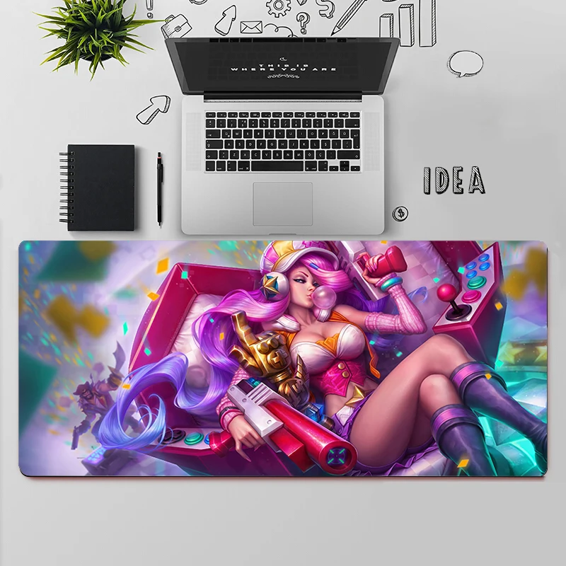 Gaming Mouse Pad Large Mouse Pad PC Gamer Computer Mouse Mat League of Legend Miss Fortune Mousepad Keyboard Desk Mat Mause Pad