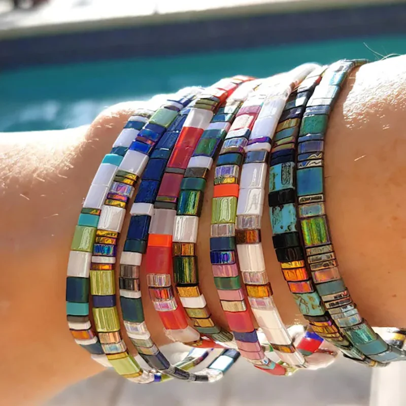 Boho MIYUKI bracciali per donna moda multicolore TIla perline braccialetto gioielli etnici Femme Bijoux Pulseras bracciale nuovo regalo