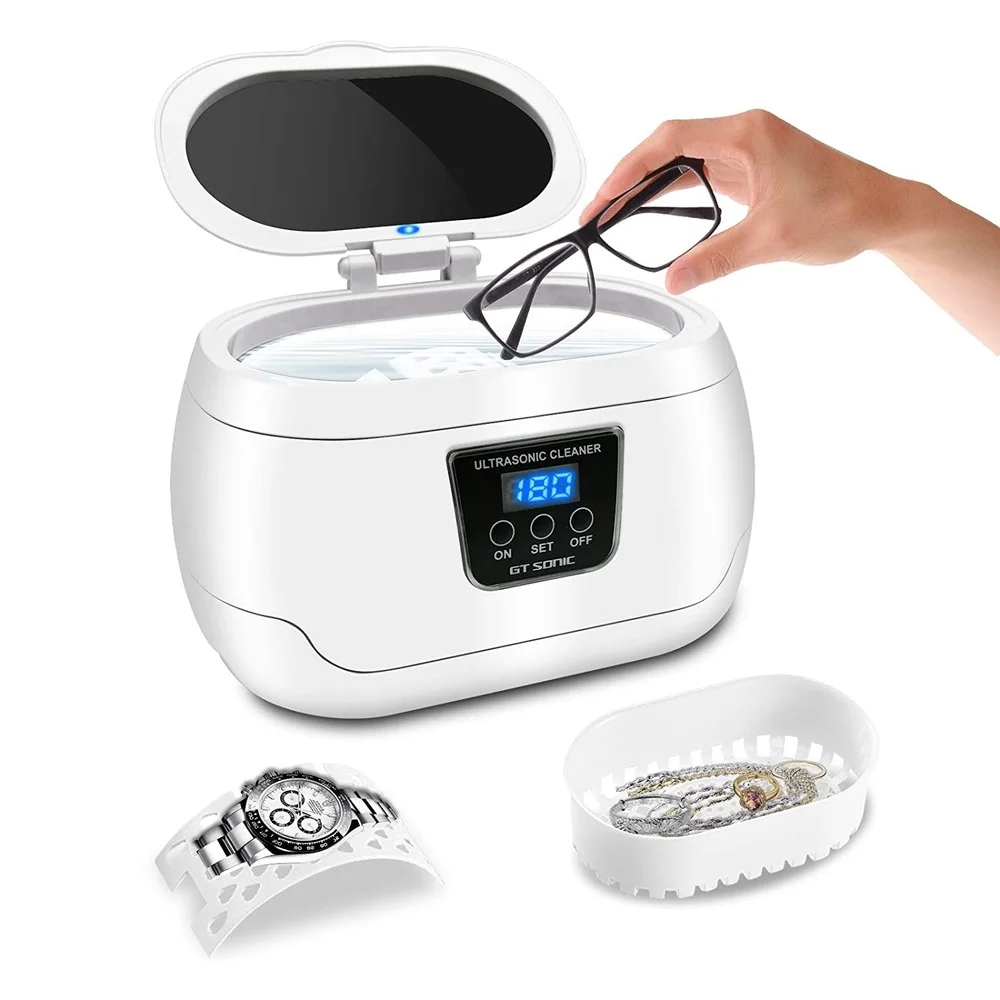 Ultrasonic Cleaner, Professional Ultrasonic Jewelry Cleaner 20 Ounces(600ML) with Five Digital Timer,