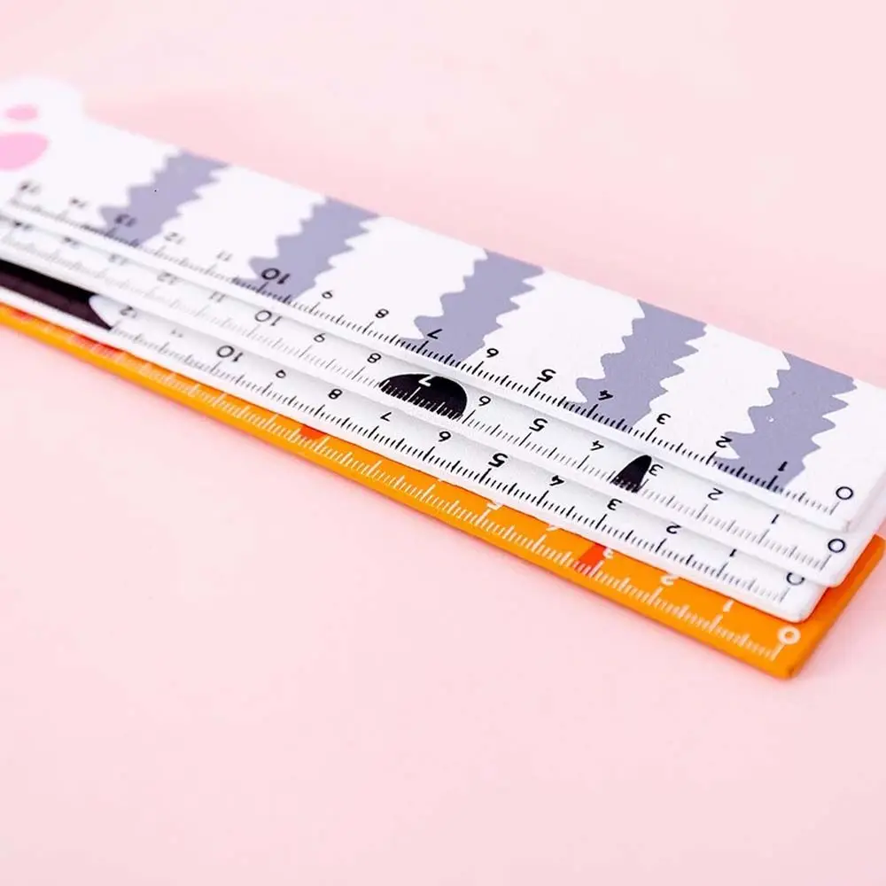 15cm Cartoon Cat Claw Ruler Creative Wooden Ruler Measuring Straight Ruler Tool Stationery Promotional Gift for Kids Student