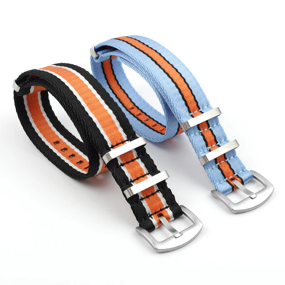 High Quality Nylon Seatbelt Watch Band 22mm Men Women Long Watch Strap Wristband Replacement for Watch Accessories