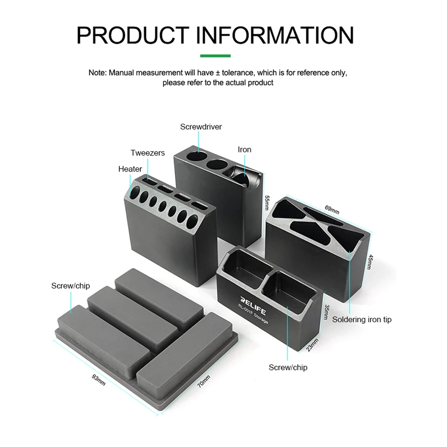 Relife  Aluminum  Multifunctional Combined Storage Box Tweezers Screwdriver Screw Parts Organizer