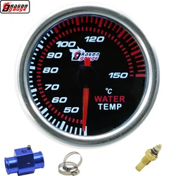 Dragon 52mm Pointer Auto Car Motorcycle Racing Refit Water Temp Clocks Temperature Gauge Meter White Light Celsius