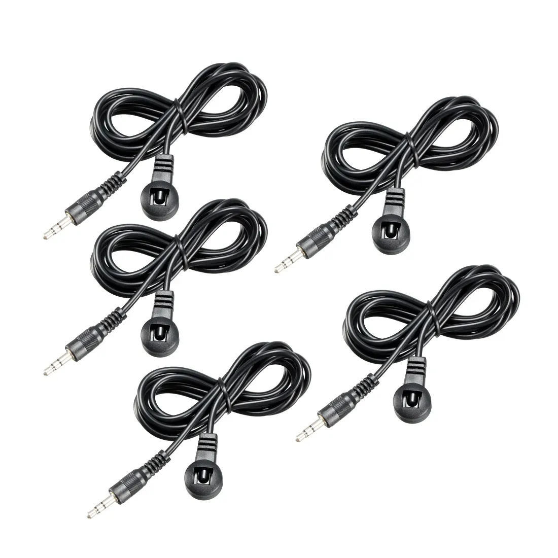 

UXCELL 5Pc Single Head 3.5mm Jack IR Infrared Remote Control Receiver Extension Cord Cable 4.9FT Wire 26-39FT Receiving Distance