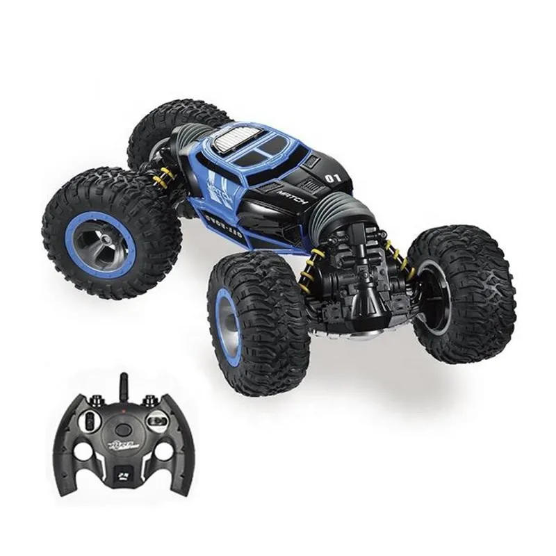 Mobil Stunt RC Off-Road Kecepatan Tinggi 1:10 49Cm Skala Besar 2.4G 4WD Sisi Ganda Deformasi RC Off-Road Kendaraan Mendaki