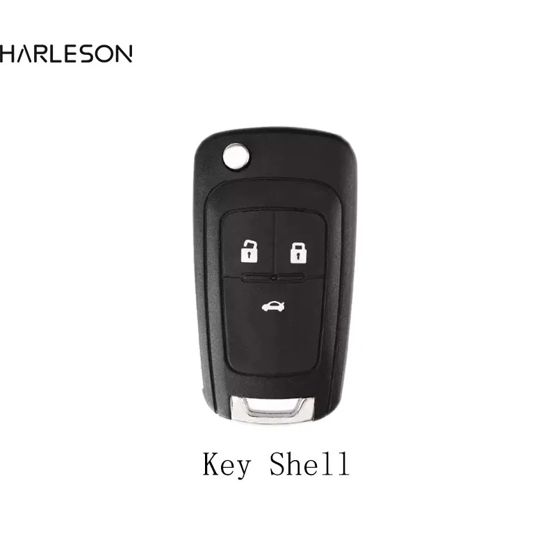 3 Knop Vervanging Shell Flip Folding Key Shell Case Fob Voor-Chevrolet Aveo Cruze Met HU100 Ongesneden Blade