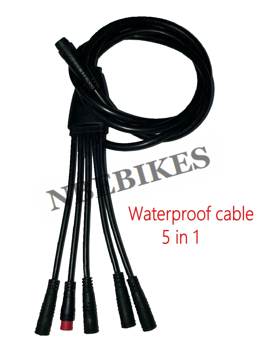 Julet-Cable principal impermeable para bicicleta eléctrica, 8 pines, 9 pines, 1 a 4/5